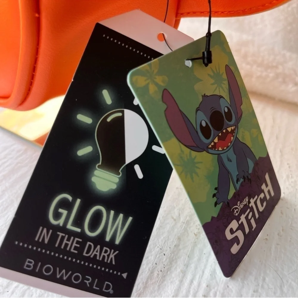 Disney Stitch Pumpkin Glow in the Dark Crossbody Bag Halloween NWT